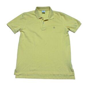 Brooks Brothers Polo Shirt Mens Large Yellow Short Sleeve Slim Fit Casual
